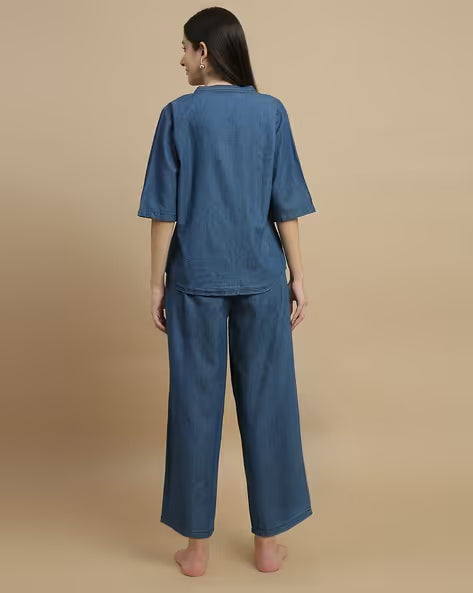 Women Embroidered Cotton 2-Piece Co-Ord Sets
