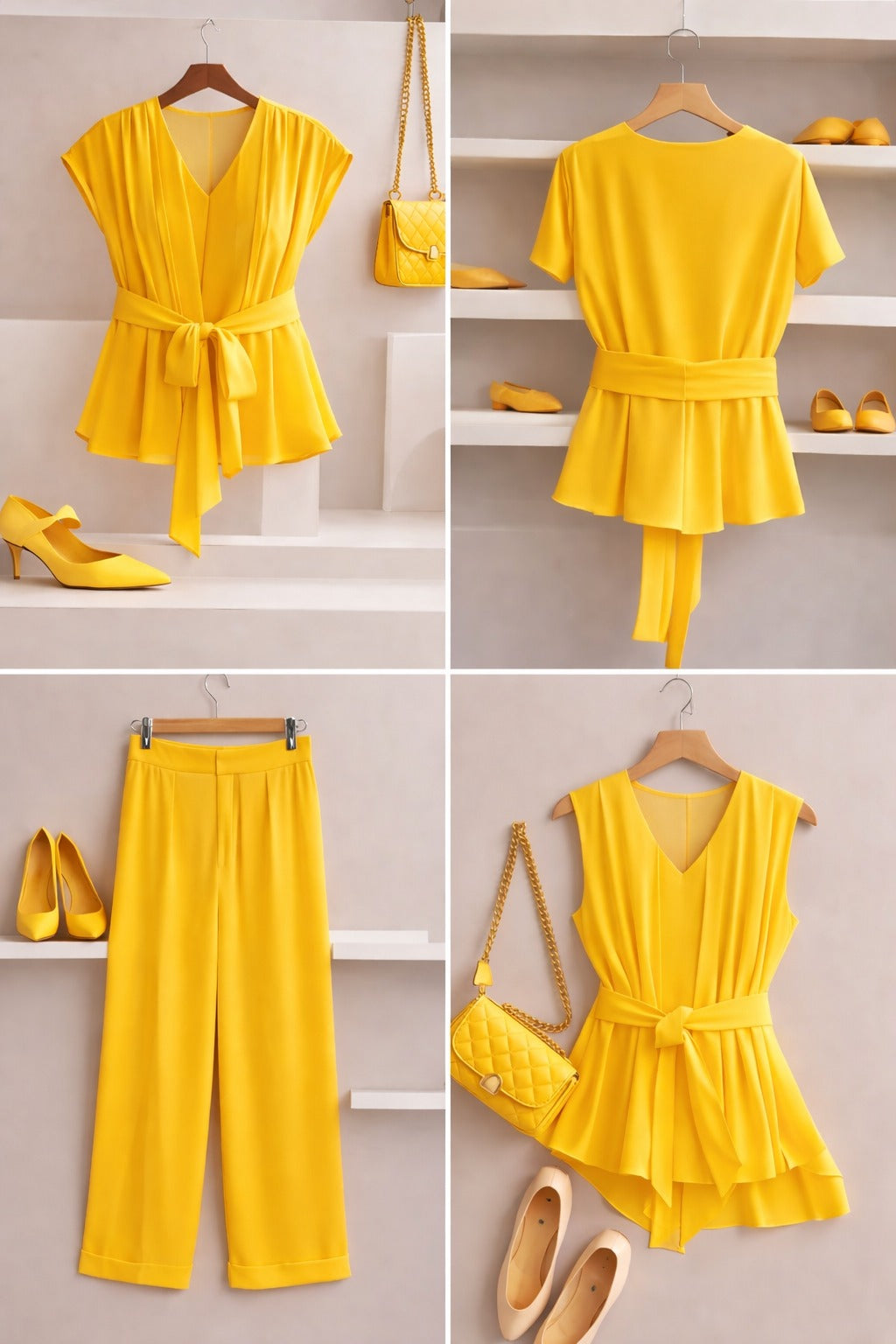 Stylish Women’s Ribbed Co-Ord Set with Palazzo Pants