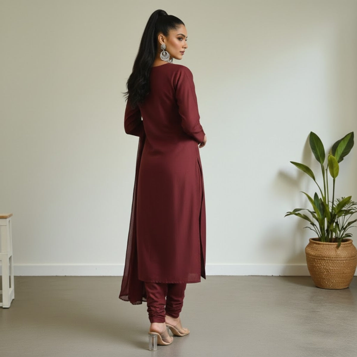Women's Pack of 3 Pure Cotton Kurtis with Pant & Dupatta |C-013