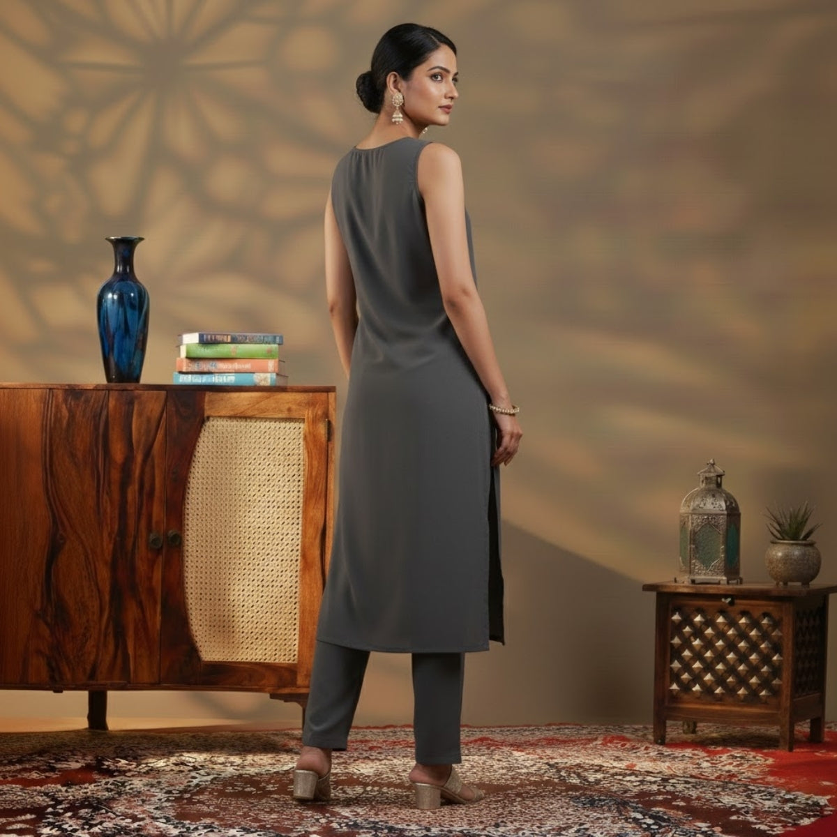 Women's Pack of 3 Pure Cotton Kurtis with Pant & Dupatta |C-016