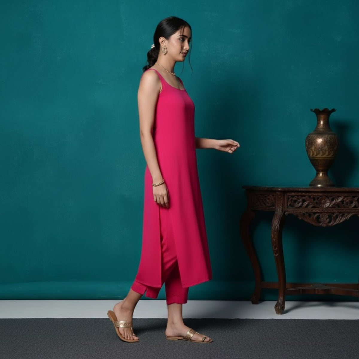 Women's Pack of 3 Pure Cotton Kurtis with Pant & Dupatta |C-019