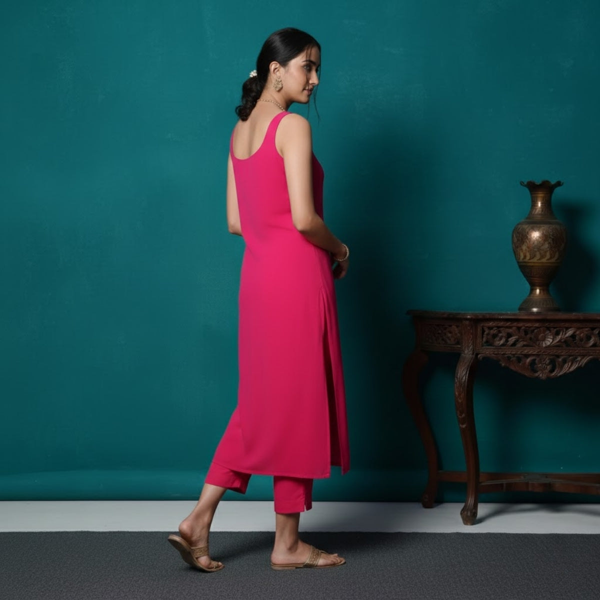 Women's Pack of 3 Pure Cotton Kurtis with Pant & Dupatta |C-019