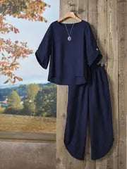 Women Solid Lemon Co-Ord Set | Stylish Casual Top Pant Set for Women