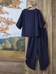Women Solid Lemon Co-Ord Set | Stylish Casual Top Pant Set for Women