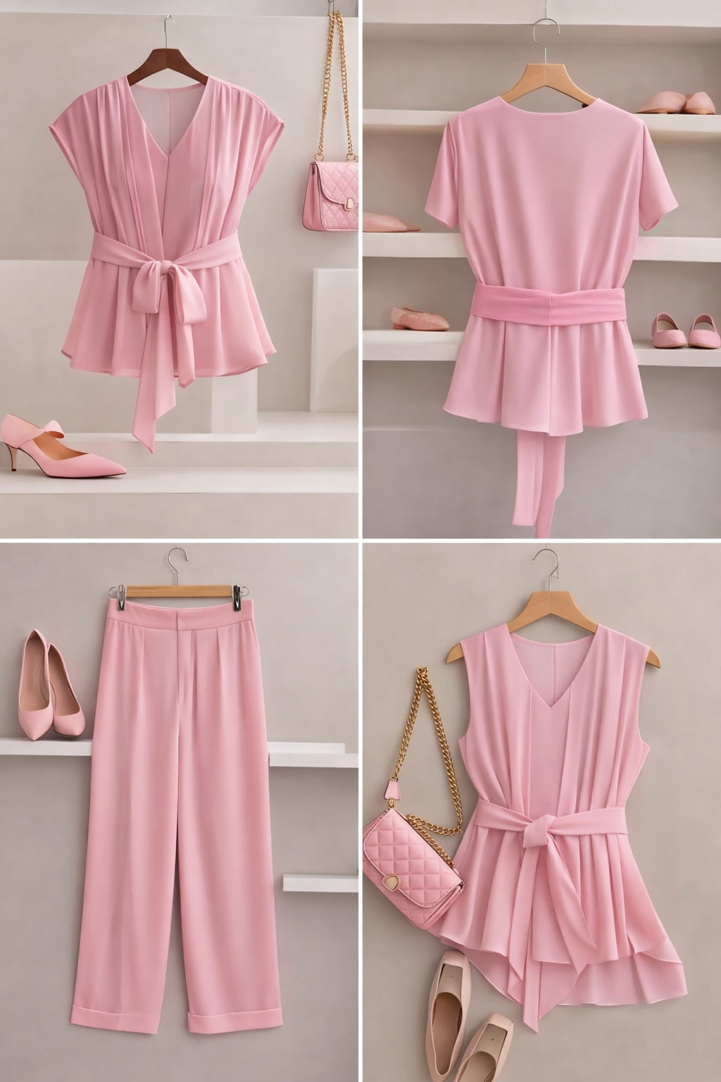 Stylish Women’s Ribbed Co-Ord Set with Palazzo Pants