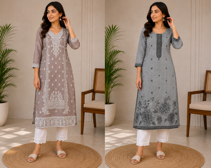 Women’s Printed Straight Kurta Pant Set | Elegant Ethnic Wear Collection